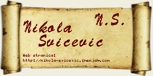 Nikola Svičević vizit kartica
